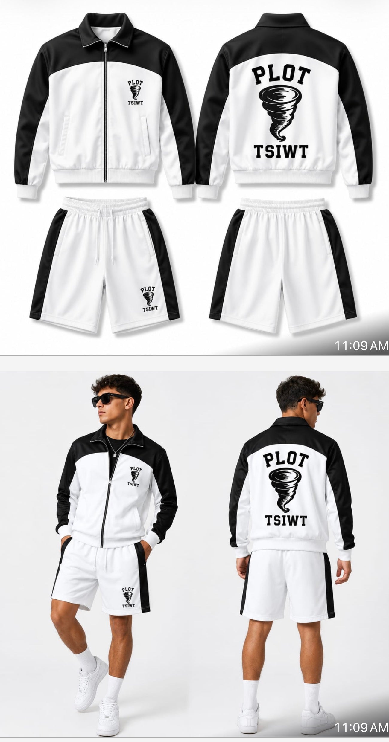 PLOT TSIWT Track Suit Set - Blue/White
